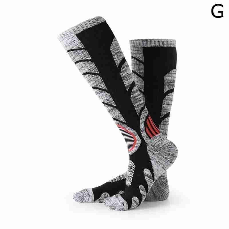 1 Pair Compression Socks Warm Long Thermal Socks For Men Ski Sock Climbing Women Sport Thicker Compression Socks Camping Ou C7D7: Black