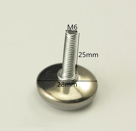 4 st metall möbler bord stol soffa ben fötter justerbar nivåer glid skjutkudde  m6 m8 skruva in på diameter 28mm möbler matta: M6