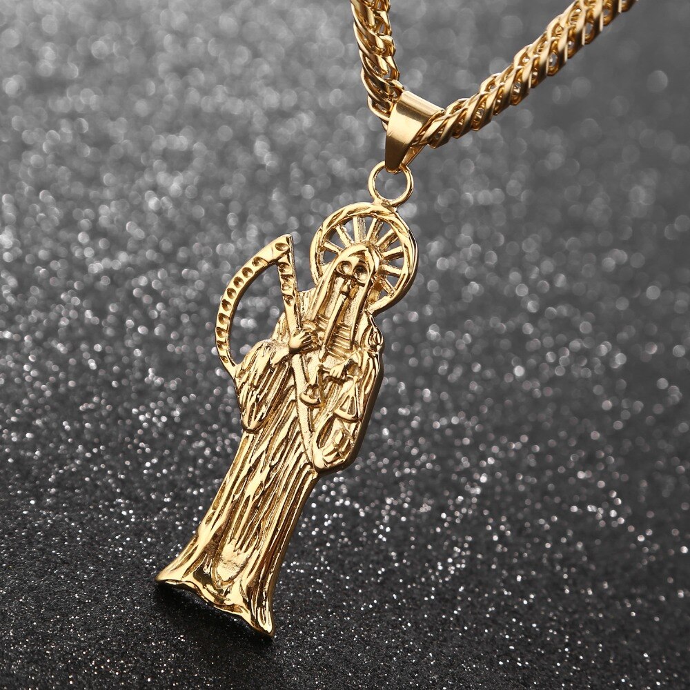 1 pcs 60cm Stainless Steel St. Jude Thaddeus Pray For Us Religious Charm Pendant with 2mm Box Chain Necklace DIY Jewelry making