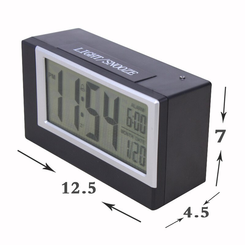 Home Office Desk Alarm Clock With Automatic Night Light Snooze Function For Bedside Nightstand 1pcs Mutilfunction Bedroom Clock