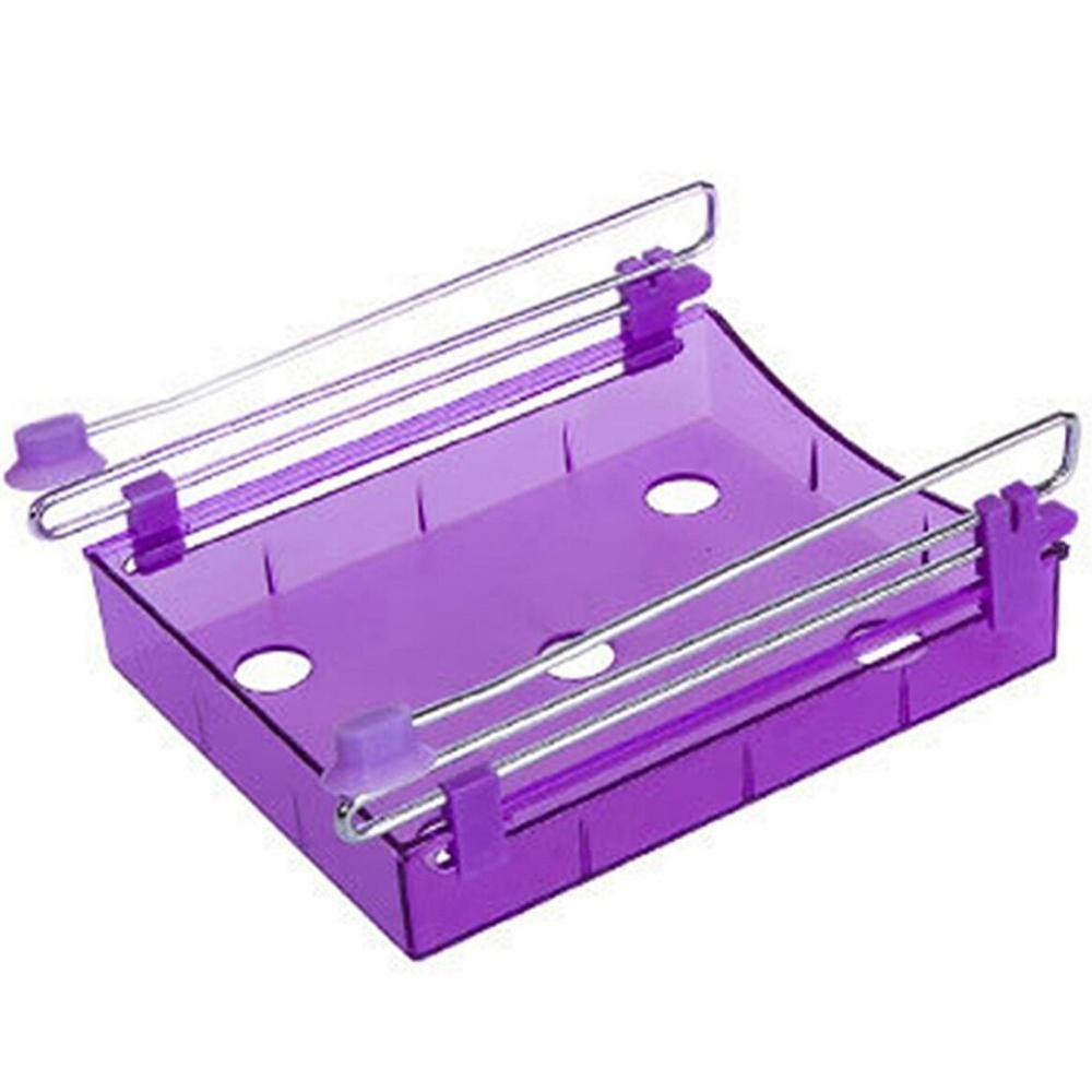 1pc Household Kitchen Refrigerator Layer Storage Rack Storage Accessories Vegetable Suppplies Food X3E0: Purple 