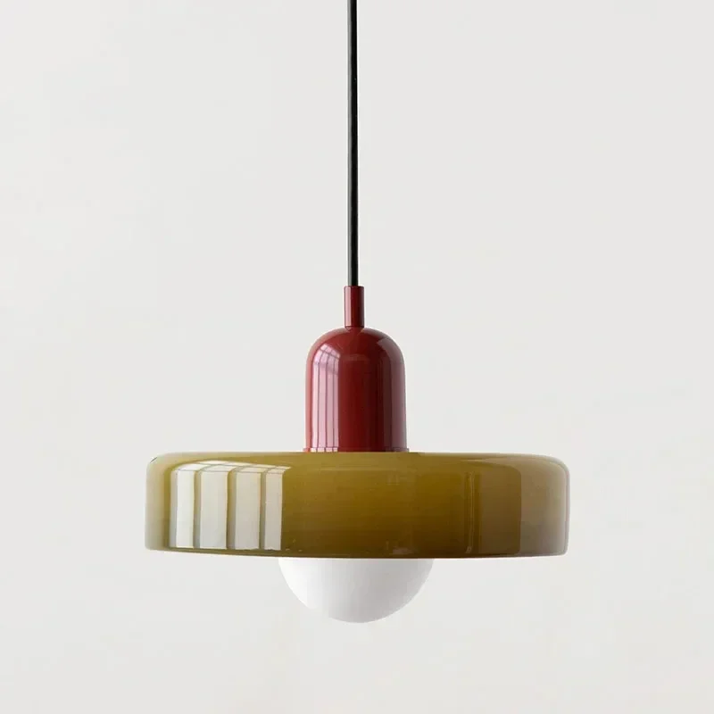 nordisch Glas Anhänger Licht Macaron Farbe LED Anhänger Lampen Für Wohnzimmer Schlafzimmer Studie Esszimmer Bar drinnen Dekorative Leuchten: Kaltes Weiß / Weiß