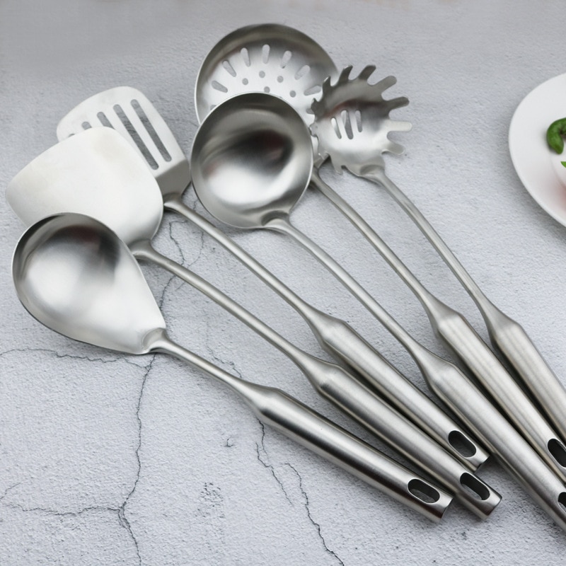 Stainless Steel Kitchenware Seven Sets Manufacturers Direct Selling Kitchen Supplies Cooking Spatula Ladel Kitchenware