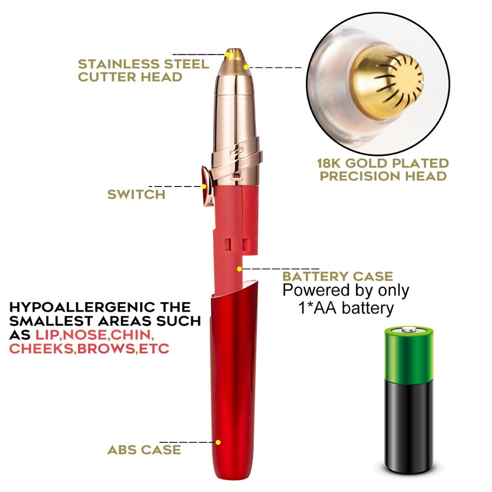 Mini tondeuse à sourcils électrique portable, rasoir pour les lèvres, le visage, les poils, stylo épilateur, rasoir à sourcils, rechargeable par usb