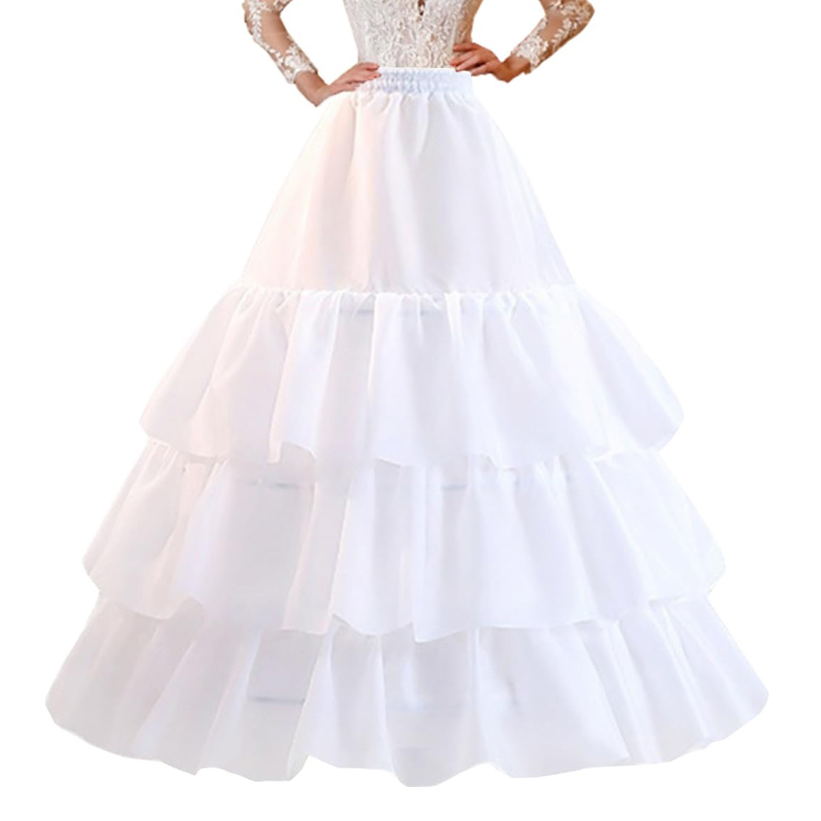 Bridal Wedding Petticoat Underskirt Ball Gown Crinoline Slip Underskirt Bridae Prom Dress Petticoats: PURPLE