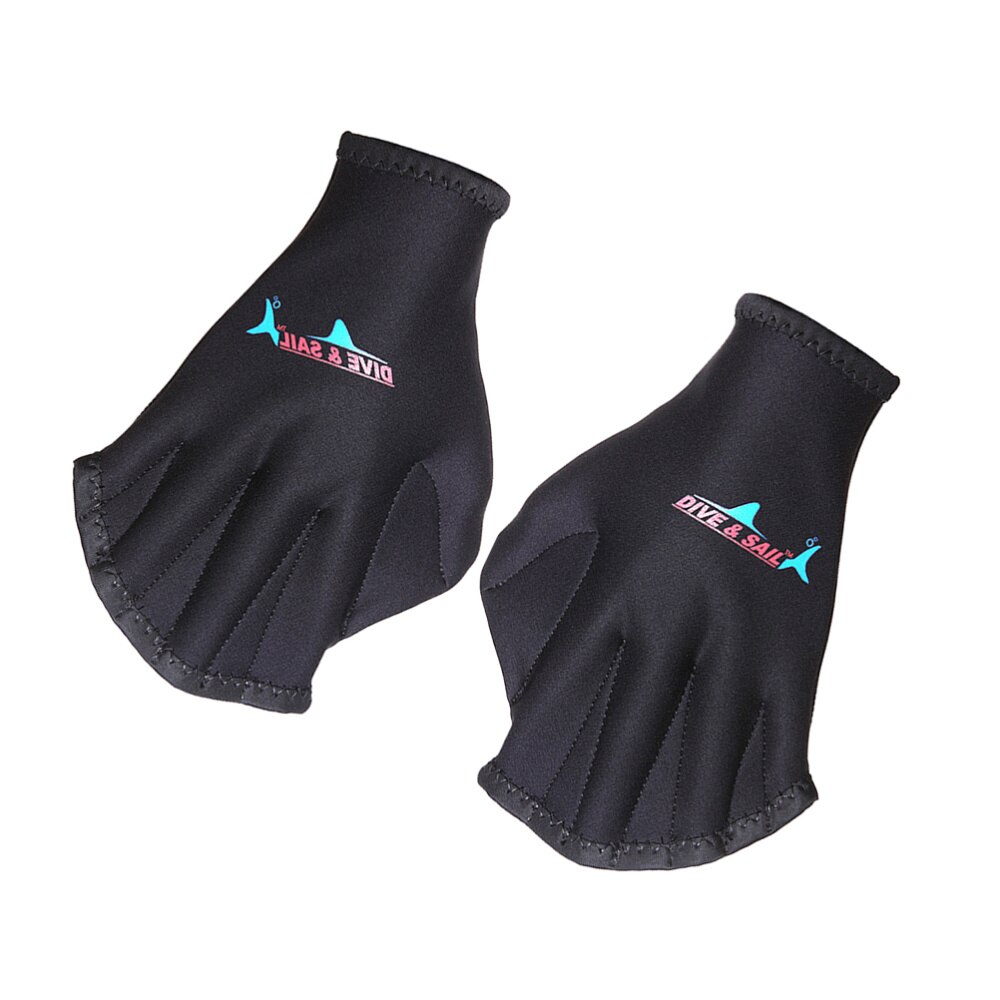 1 paar Schwimmen Handschuhe Schwimmhäuten Aquatische Fit Traning Handschuhe Paddel Tauchen Hand Web (Schwarz)