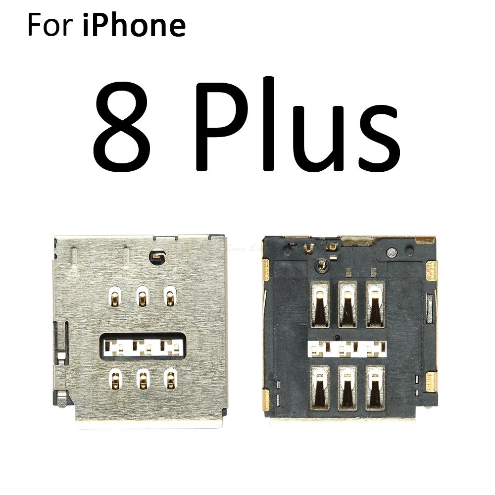 Sim-kort fack kortplats hållare läsare del för iphone 5 5s se 5c 6 6s 7 8 plus fack kortplats uttag: För iphone 8 plus