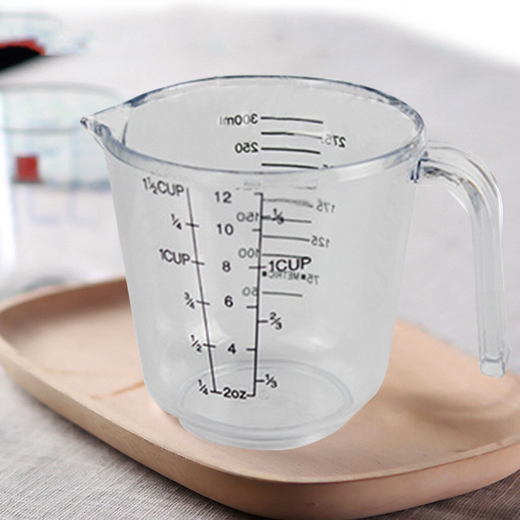 300ml Plastic Transparent Measuring Cylinder Graduated Measuring Cup Measuring Needle Cup With Scale High Temperature Funnel Cup