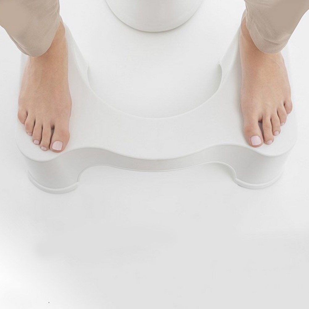 Moderne Plastic Lage Kruk Waterdicht & Antislip Badkamer Douchekruk Comfortabele & Sterke Verandering Schoenen Seat voor Woonkamer Slaapkamer Keuken 43.5×24×41.5cm Witte Kleur