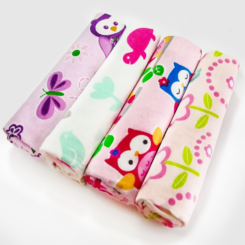 Langes en coton pour -né doux 4 pièces, couverture pour bébé, gaze de bain, sac de couchage, de poussette, tapis de jeu pour bébé