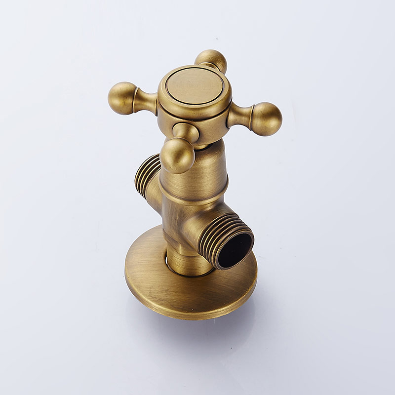 angle valve one-in-two-out water stopper water stopper valve European antique water divider mixing valve faucet tap