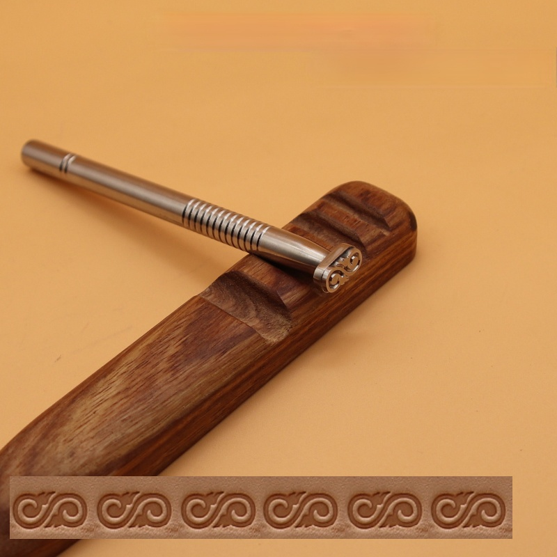 304 Roestvrij Staal Lederen Carving Afdrukken Traditionele Patroon Lederen Ponsen Tool Leathercraft Embossing Puncher