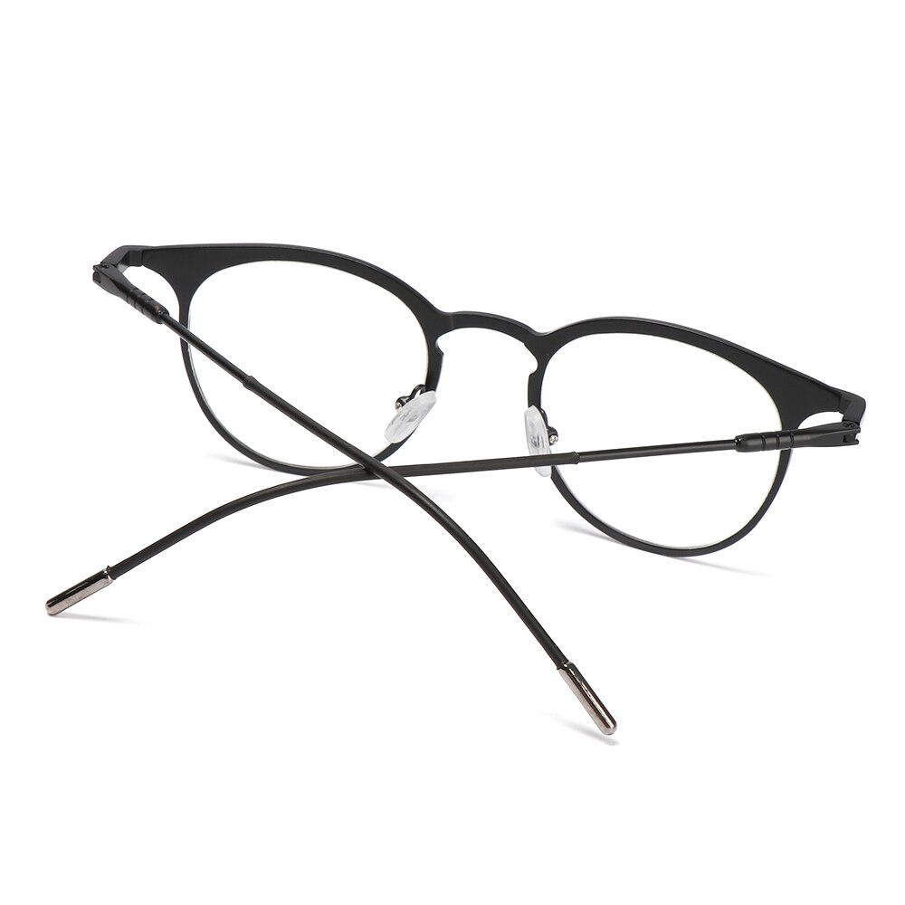 retro round frame computer protective glasses ladies men's metal glasses ultra light glasses