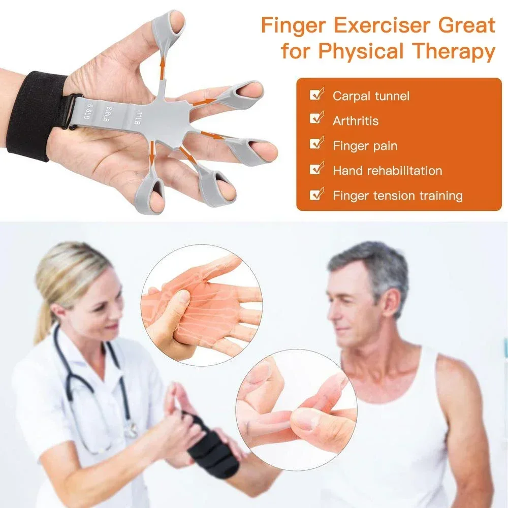 Silikon Finger Expander Finger Greifer Trainer Finger Ausbildung Bahre Erholung Physikalische Werkzeug Hand Stärker Für Patienten