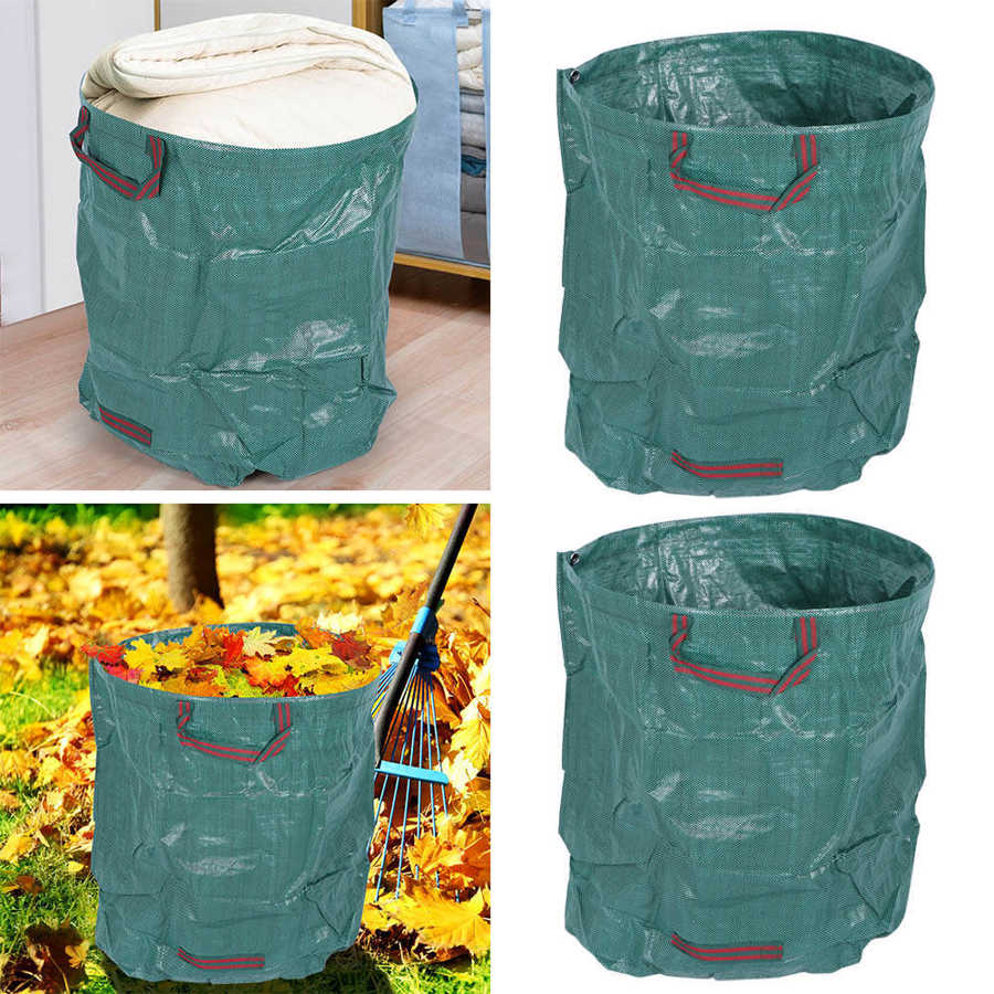 Para el baño accesorios de madera 2 uds 72 galones plantas de jardín flores bolsa de recolección bolsa de plantación de hojas de césped bolsa de almacenamiento de residuos
