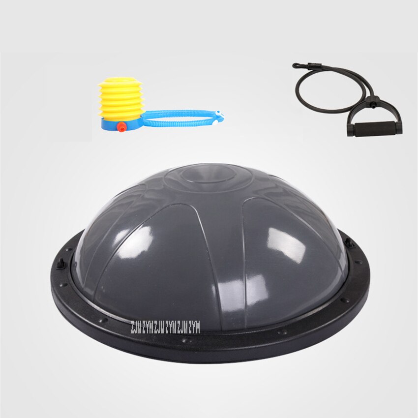 Yoga Balance Ball Half Fitness Bosu Ball Explosion-Proof Halfsphere Semisphere Fitball Rehabilitation Massage Wave Speed Ball: dark gray