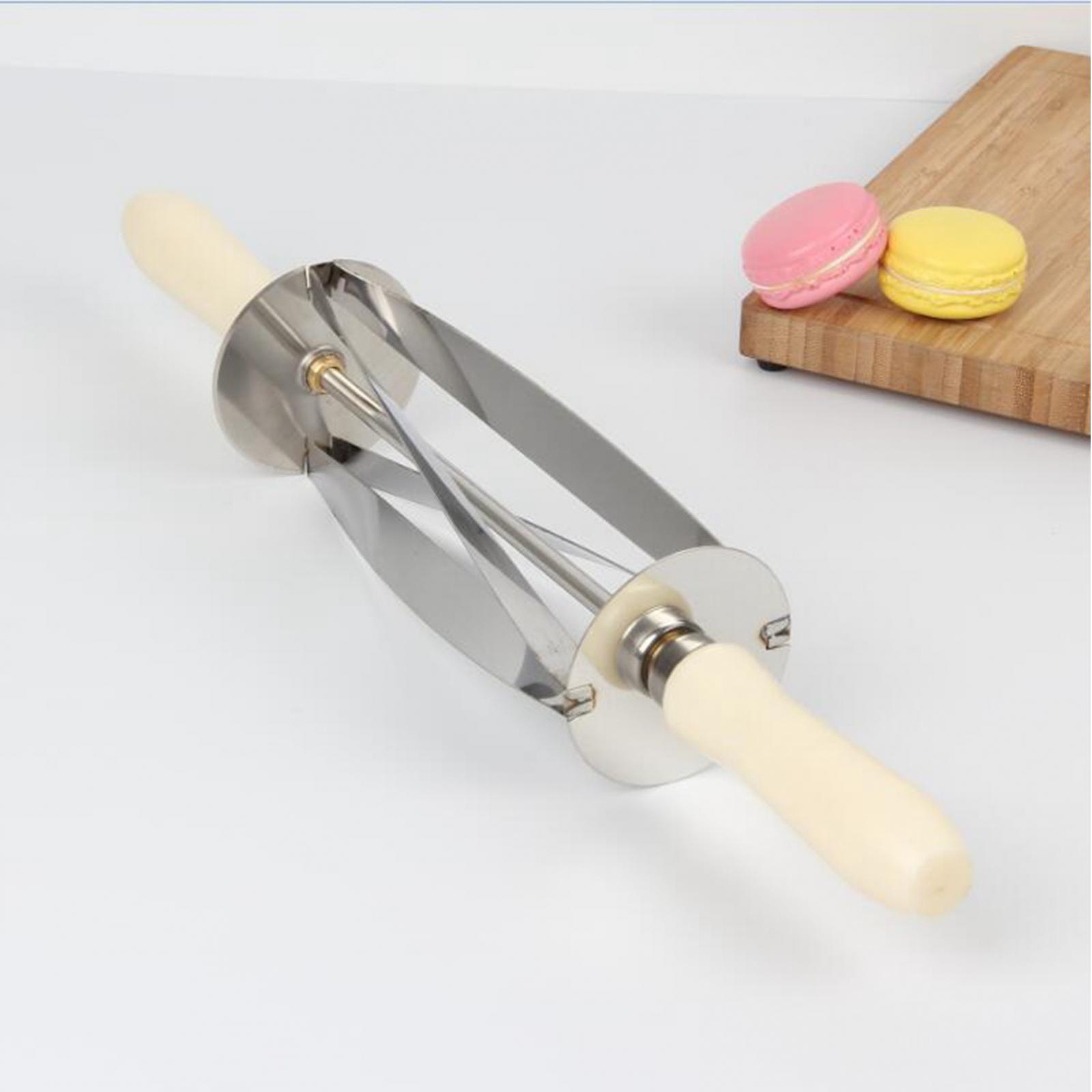 Croissant Cutter Croissant Roller Plakjes Keuken Roestvrij Staal Huishouden Gelijkmatig Gevormde Broodsnijder Rollende Gebak Snijder