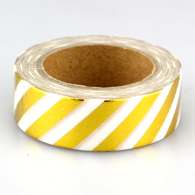 10m Foil Washi Tape Pineapple Stripe Dot Set Japanese Stationery Kawaii Stickers Scrapbooking Tools Masking Tape Diy Photo Album: White