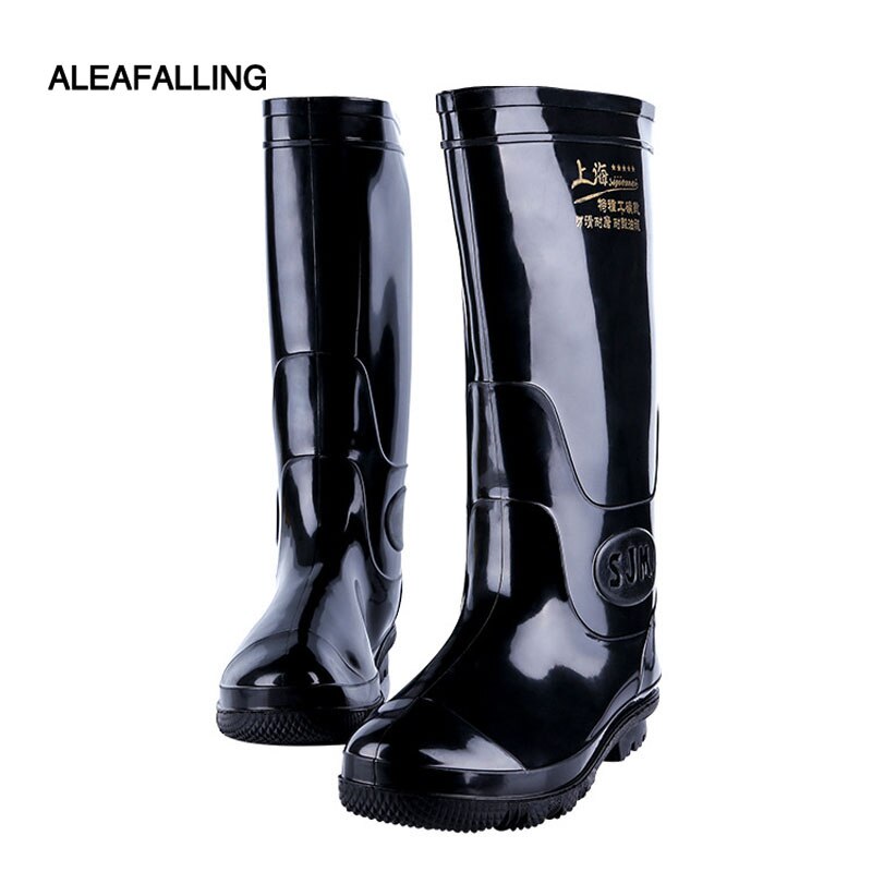 Aleafalling Tall Regen Laarzen Mannen Keuken Fshing Waterdichte Arbeid Bescherming Waterdichte Schoenen Non-Slip Rubberen Laarzen Water Laarzen