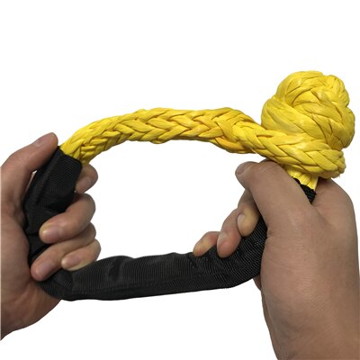 Manille de remorquage souple verte 15T | Corde synthétique, barre de remorquage, manille de choc pour Jeep JK, accessoires de récupération hors route 4x4accessoires: 15T Capacity-yellow