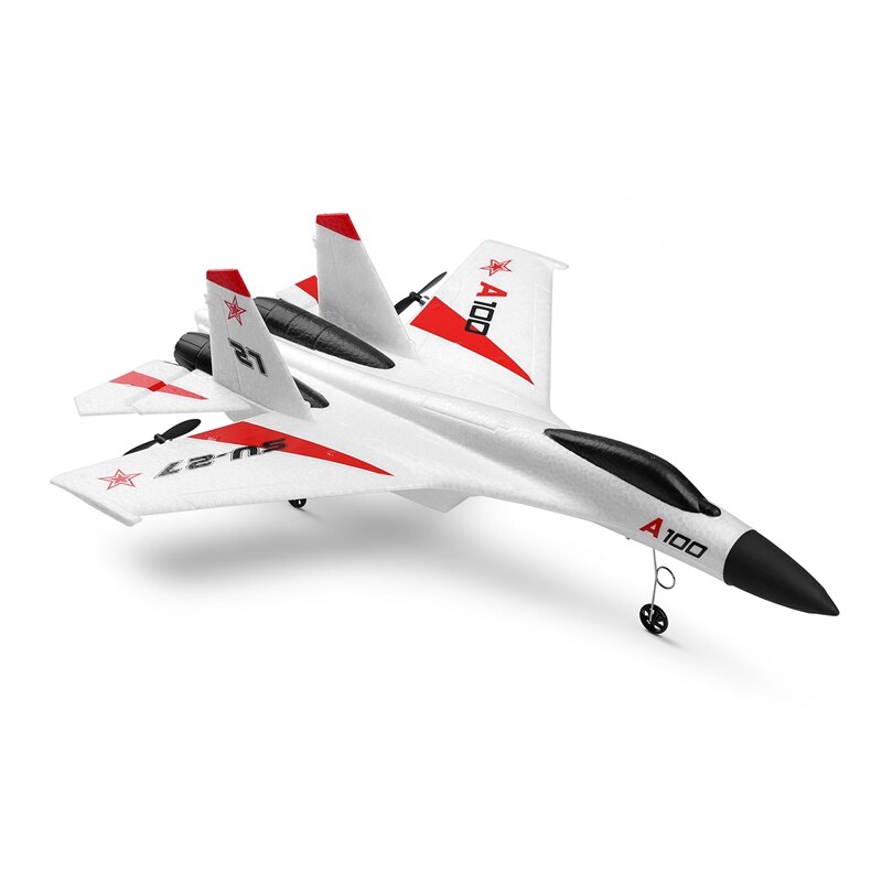 WLTOYS-Avión de Control remoto XK A100-SU27, juguete de avión de 2,4G, 340Mm, 3CH, ala fija, para exteriores