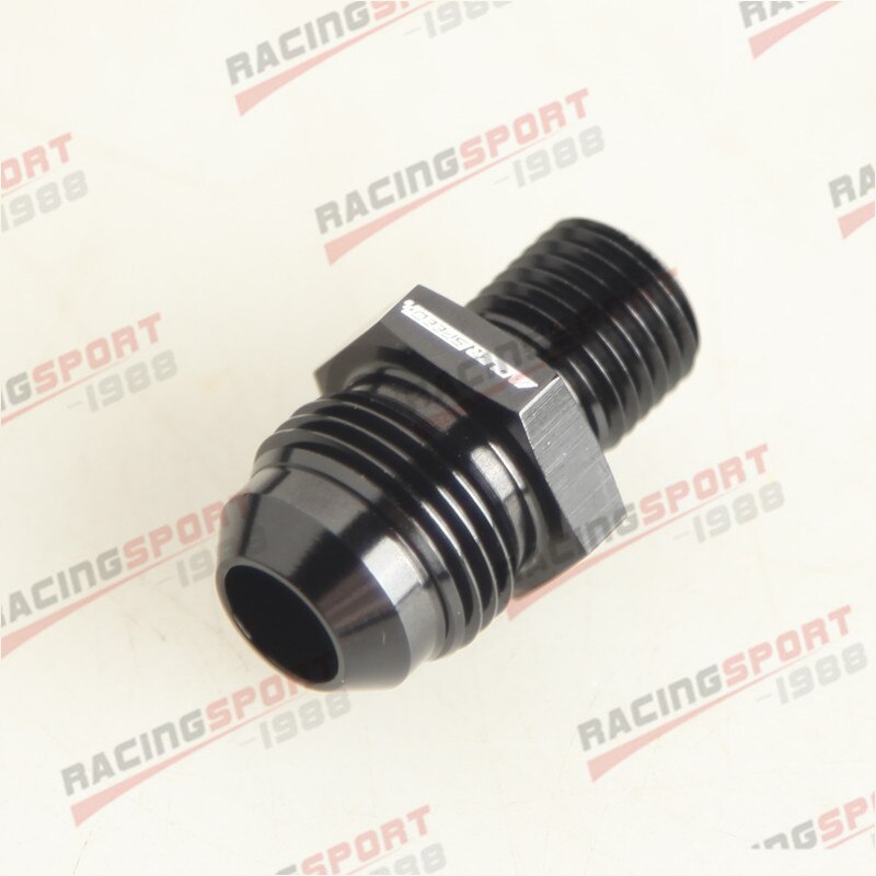 Évasé AN8 vers M14x1.5, mâle-8 AN 8AN -8AN, raccord métrique droit, noir