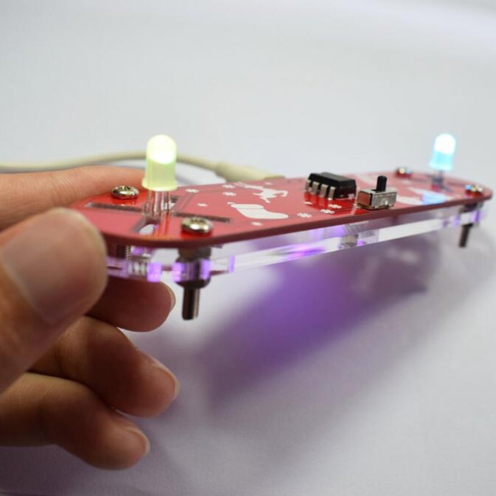 Led Kerstboom E-Learning Kit Full Color Led Licht 3D Kerstboom Zeven Soorten Veranderende Effect