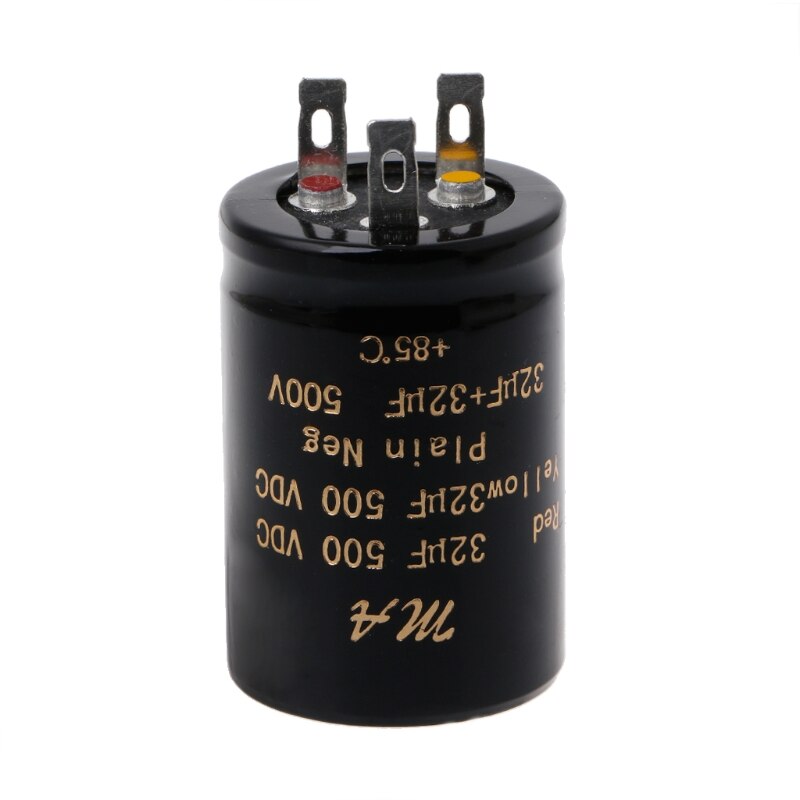 Capacitores de amplificador duplo eletrolítico, 100 + 100uf,50 + 50uf,32 + 32uf,500v