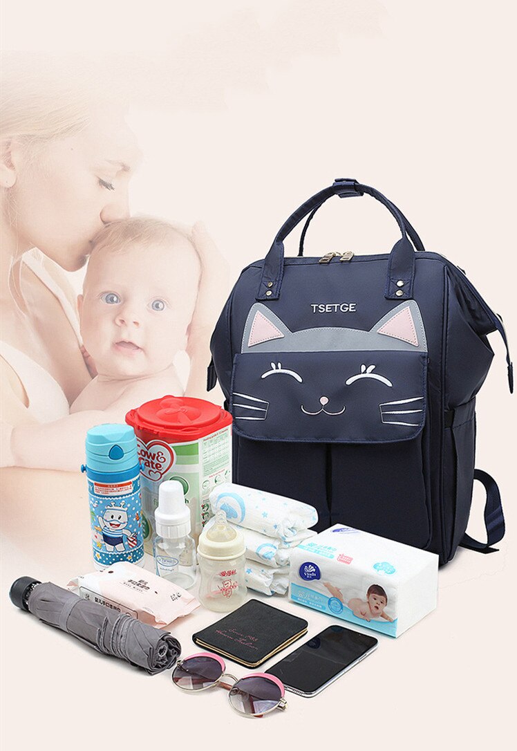 Mama zwangerschap luiertas grote rugzak borstvoedingstas reistas kinderwagen babytas babyverzorging luiertas