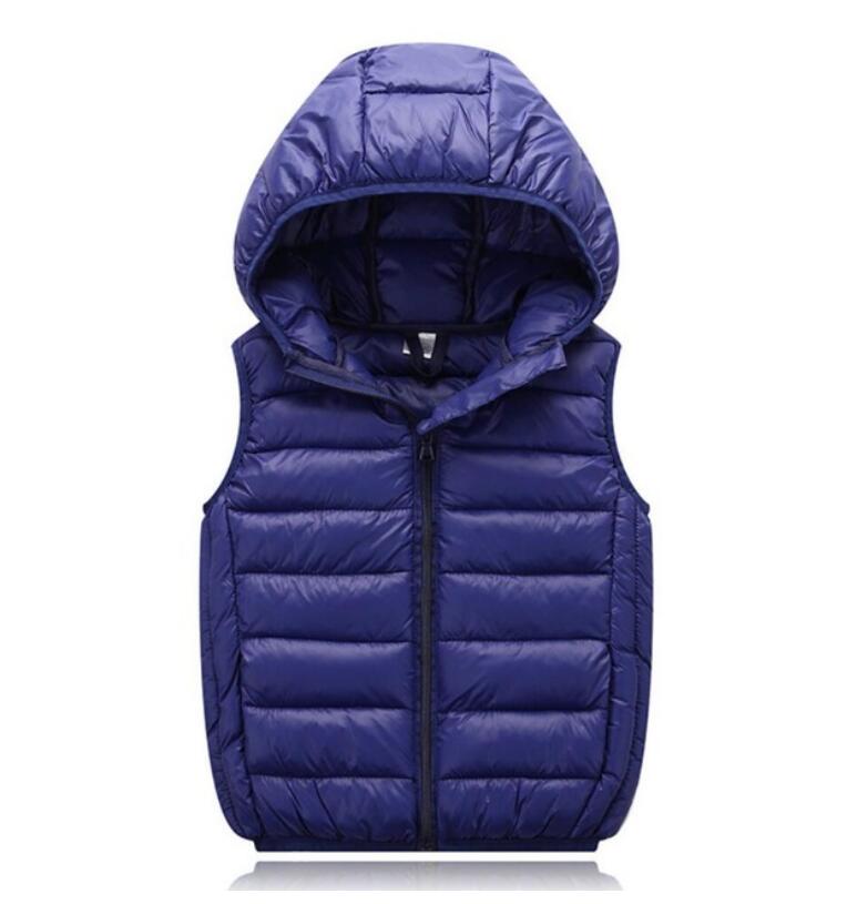 Baby Down Katoen Gewatteerde Jas Kids Warm Winter Kleding 3 4 5 6 7 Jaar Kinderen Overjas & Jassen sneeuw Wear Jongens Parka Snowsuit: blue vest / 3T