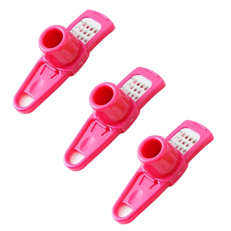 1PCS Knoflook Crusher Druk Multifunctionele Handleiding Gember Knoflook Slijpen Rasp Cutter Knoflook Dunschiller Keuken Gereedschap: Oranje