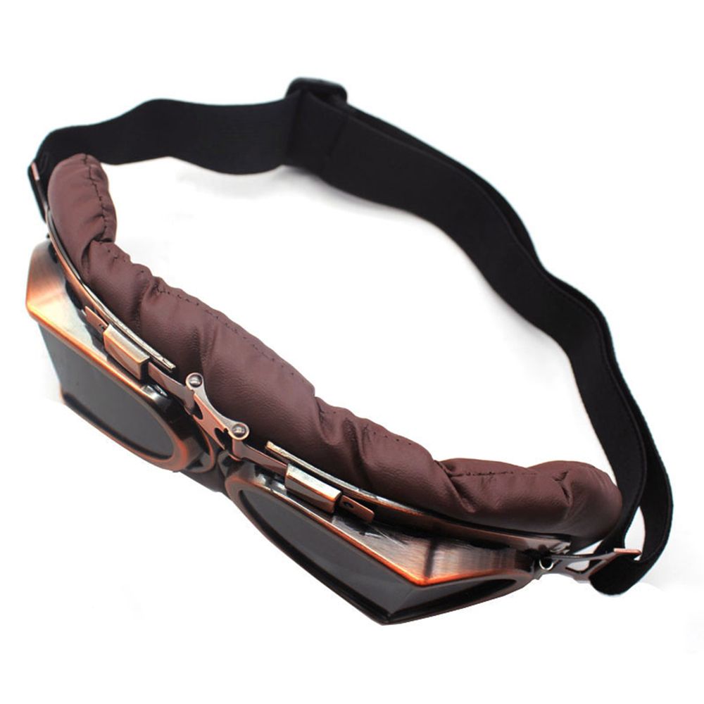 Retro Vintage Pilot Goggles Motor Protective Gear Glasses For Motorcycle Cruiser Cafe Scooter