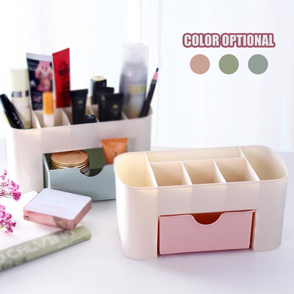 Plastic Desktop Cosmetische Organizer Case Met Kleine Lade Makeup Box Multifunctionele Sieraden Doos Opslag Bureau Opslag
