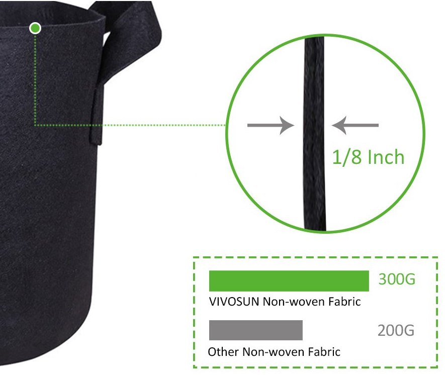 5 Pack 3 gallonen 5 gallonen 7 Gallonen 10 gallonen Pflanzer Wachsen Taschen Belüftung Stoff Töpfe Garten Kartoffel fühlte wachsen taschen