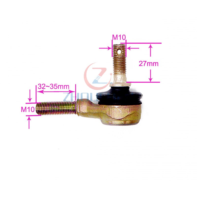 1 Pair M10-M10 Tie Rod End Kits Ball Joint Fit For China ATV 50cc 110cc 150cc 200cc 250cc 300cc Go Kart Karting Quads Bike Parts