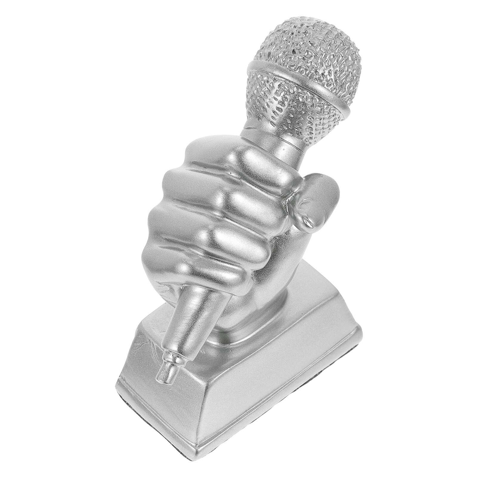 Microphone Trophy Adornment Singing Competition Award Children Musical Trophy: Silver