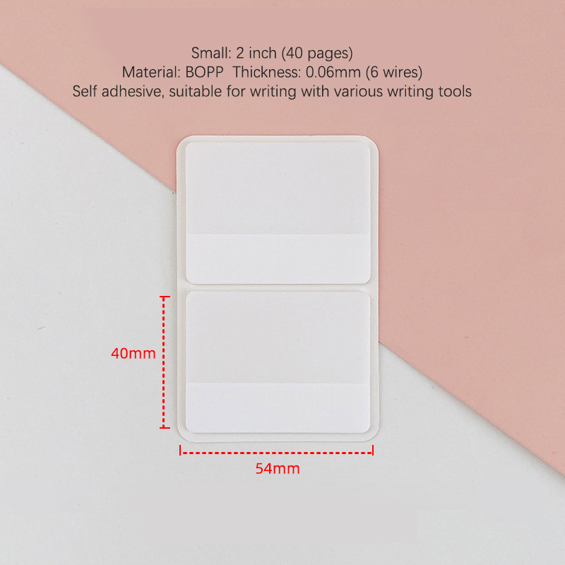 Transparent DIY Index Stickers in Pure White - 40/80/160 Pages for Office & School Supplies: Beige