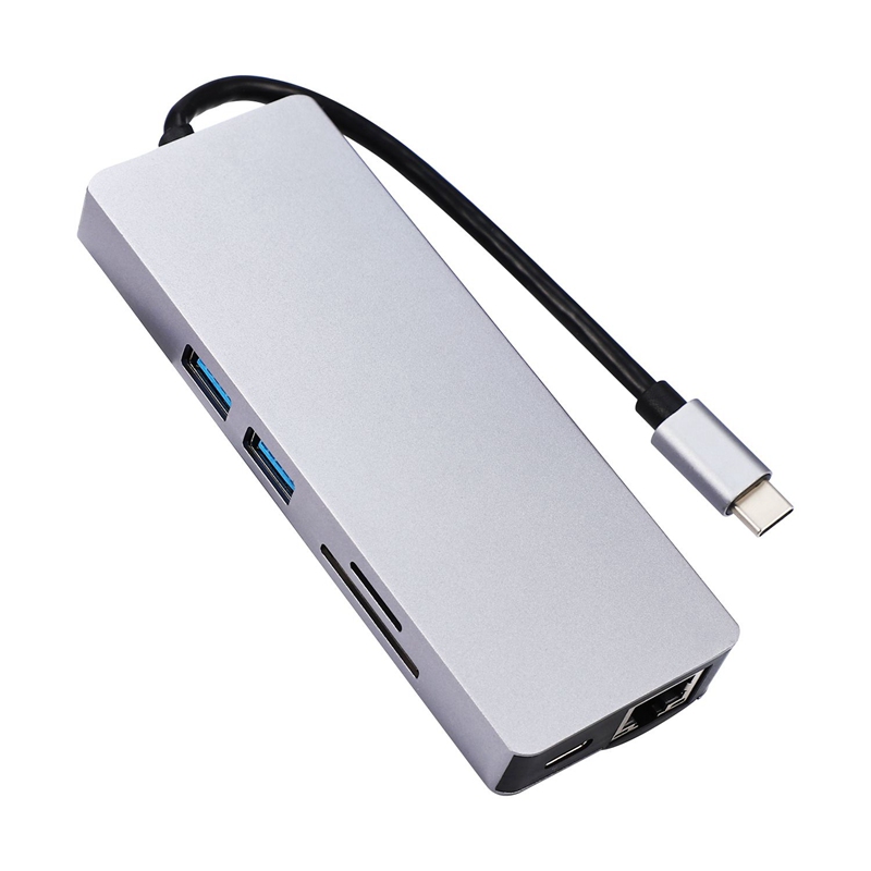 Dock 3.0 Usb Hub Type C Naar Hdmi 4K Vga Pd RJ45 Gigabit Lan Sd/Tf Card Hdmi hub Adapter Station Voor Mac Book Pro Samsung
