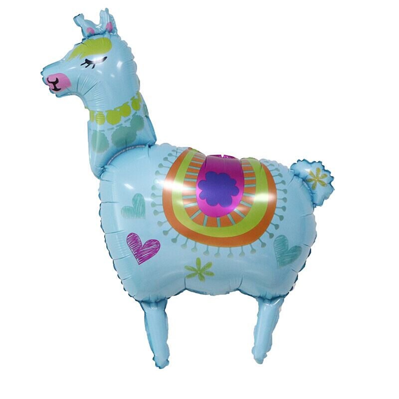 Mexican Fiesta Party Decorations Colorful Alpaca Cactus Fiesta Balloon Banner Cactus Foil Balloons Bachelorette Party Supplies: blue alpaca
