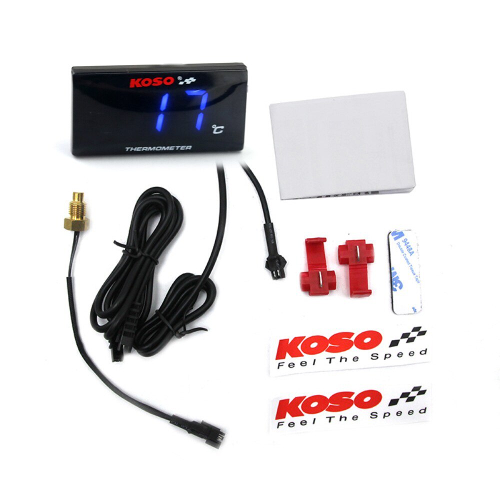 Motorcycle Water Temperature Meter Gauge Liquid Crystal Digital Display Temperature Gauge FOR YAMAHA YZF R25 YBR 150 FZR 250 YZF: Blue Meter