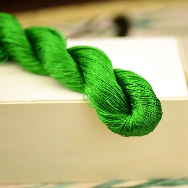 silk embroidery thread / 100% silk thread /hand embroidery embroider cross stitch/Leaf embroidery/green series: 5