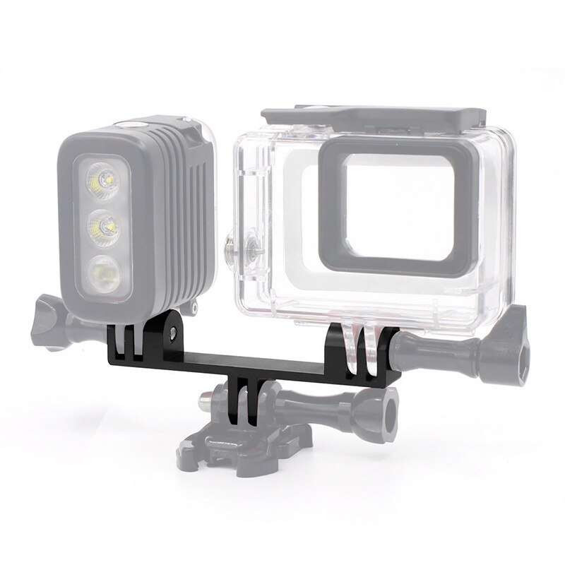 Dual Head Camera Holder Bracket Bridge 2 Mount Tripod Adapter Expansion for GoPro Hero 9 8 7 6 5 4 Yi for Osmo Action Accessory