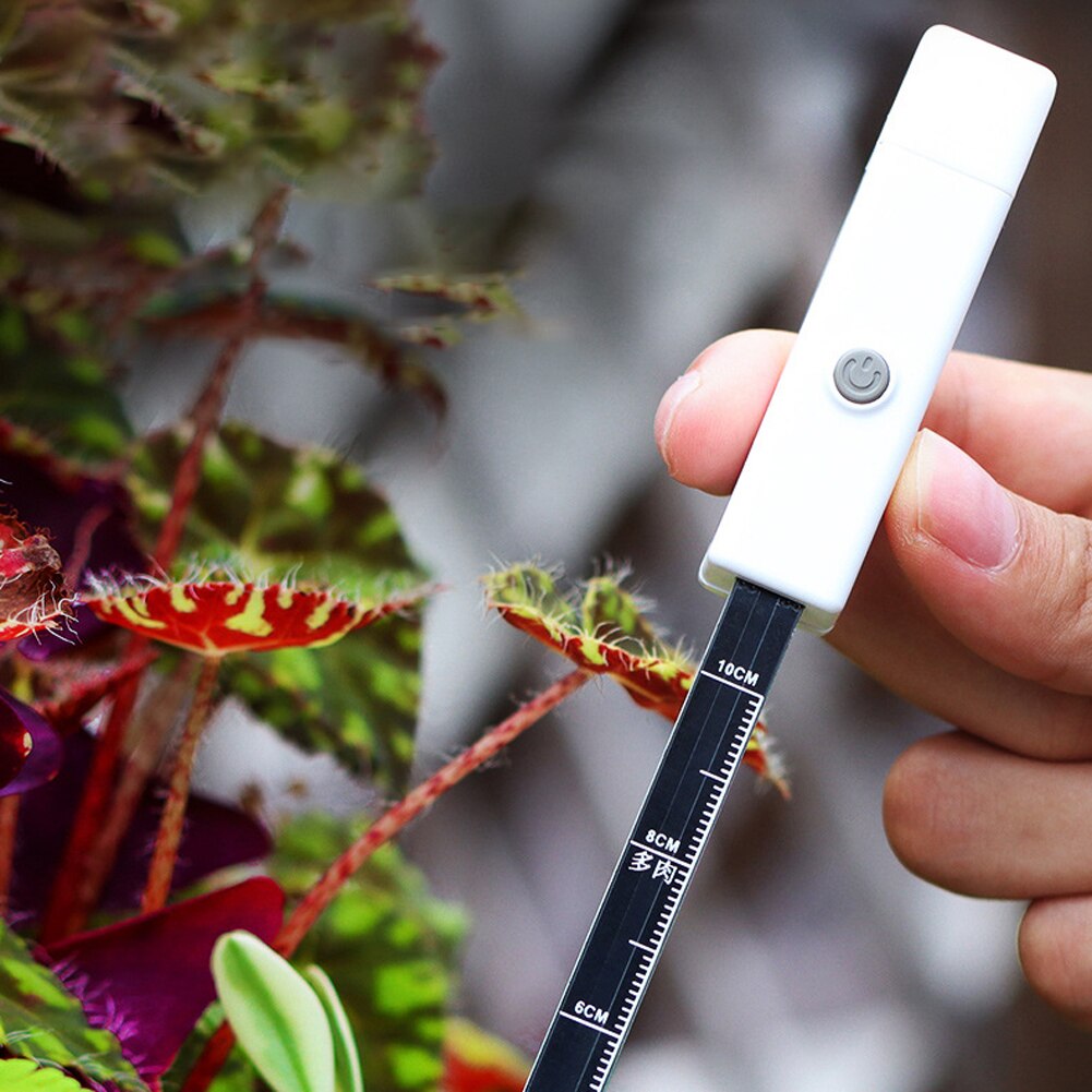 Medidor inteligente de humedad de suelo, Detector de humedad de suelo con función de luz rápida, recordatorio de falta de agua para plantas, flor de jardín