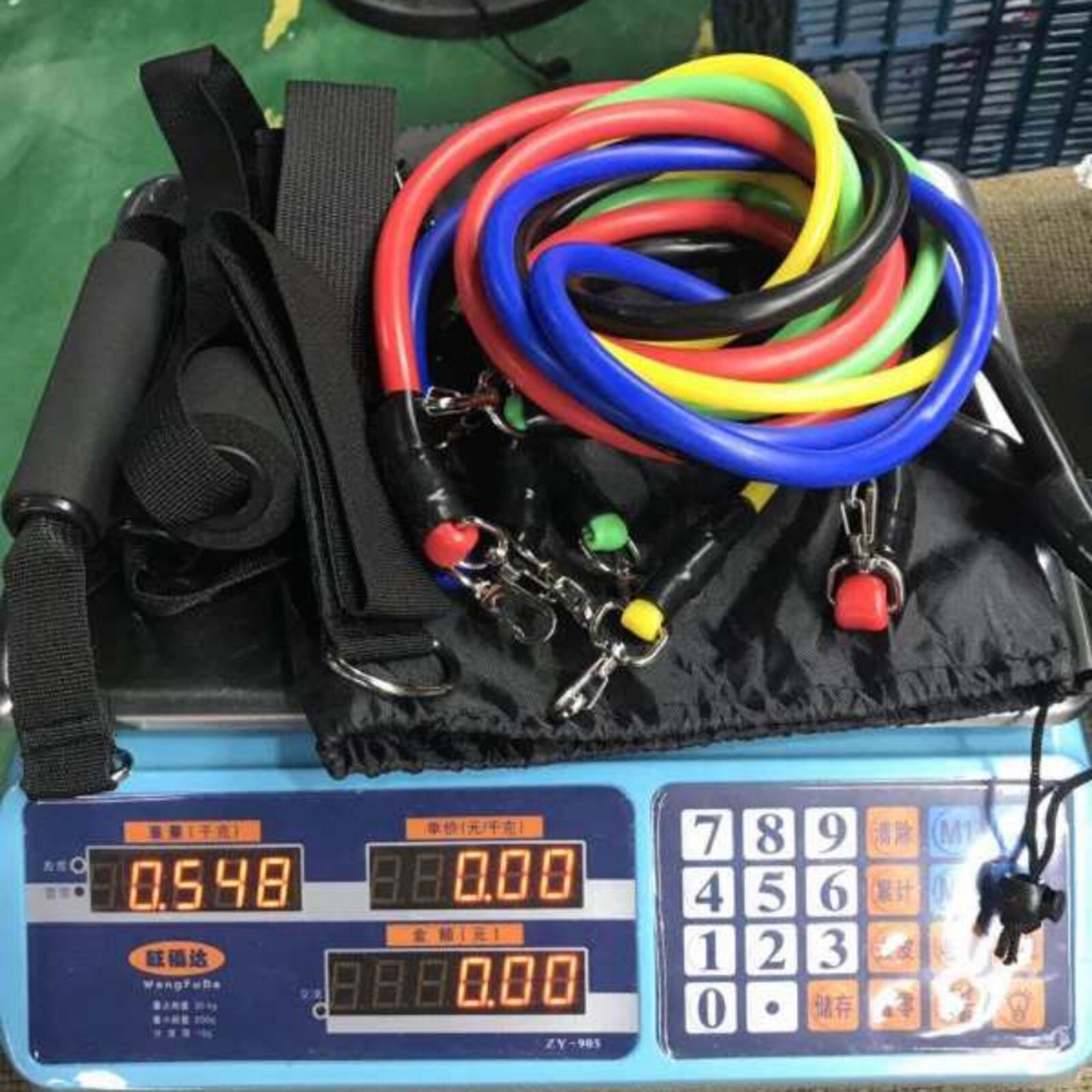 Women Man Unisex Yoga Fitness Sports resistance band suit home gym stretching training exercise band + manual 12-piece Set