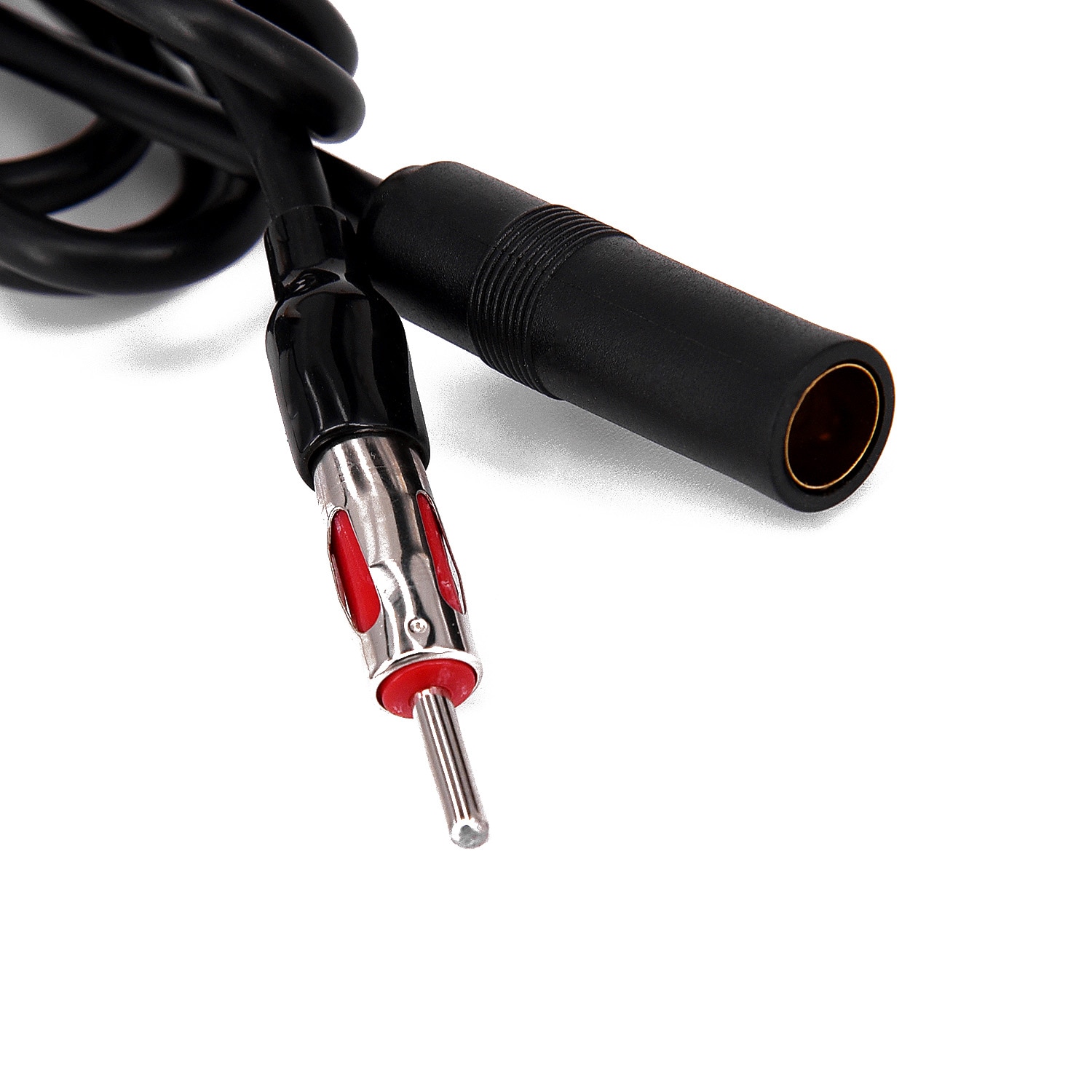 Male to Female Cable Antenna Car Extension Cord Black Universal Durable