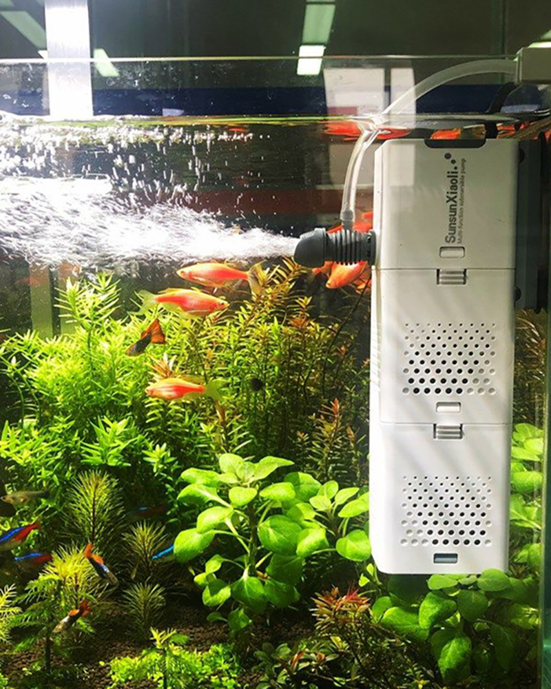 SUNSUN 3 in 1 Filter voor Aquarium Fish Tank Filter Mini Aquarium Filter Aquarium Zuurstof Dompelpomp Waterzuiveraar