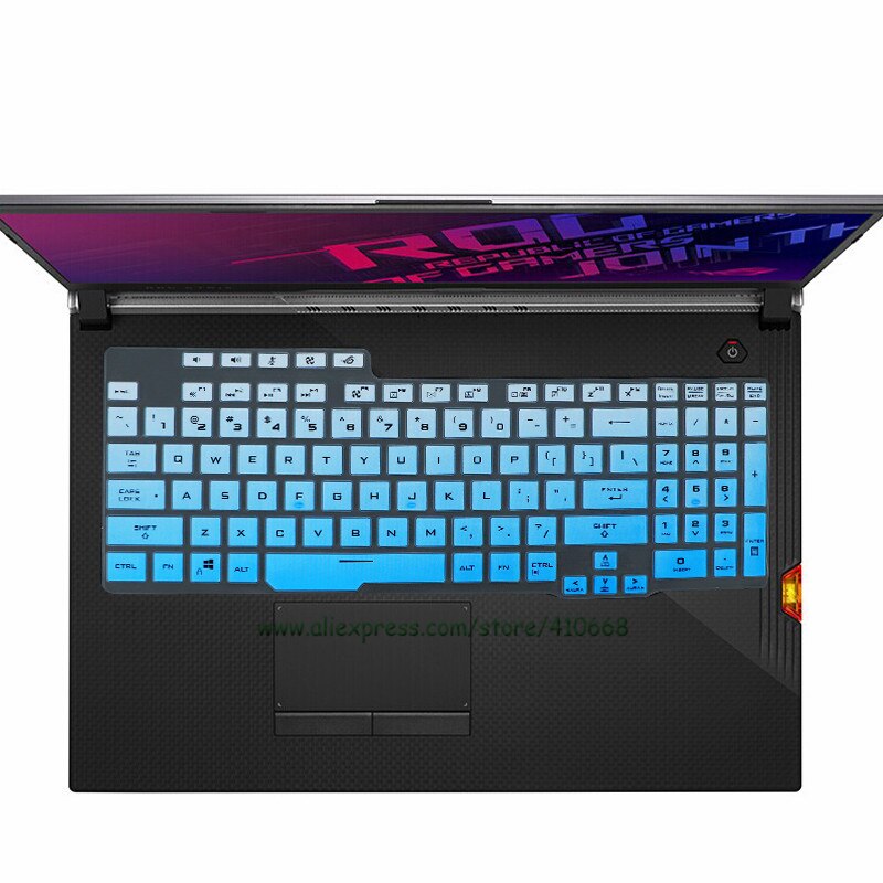 For ASUS ROG Strix G G731GV G731GW G731GT G731GU G 731 GW GT GU 17.3 inch Gaming Laptop Keyboard Cover Skin Protector guard: Gradient blue