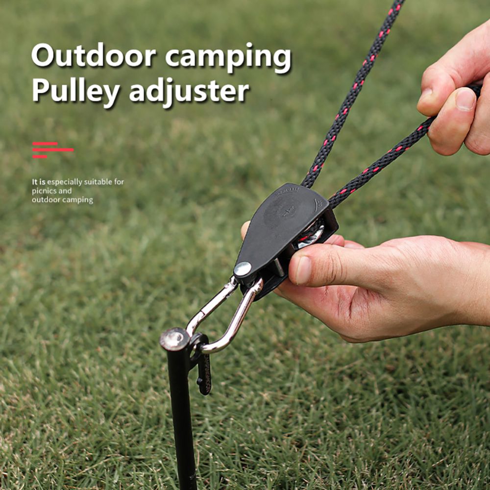 1/4 Inch Stainless Steel Pulley Adjustable Pulley Sling Lifting Rope Ratchet Hook LED Grow Light Hangers Outdoor Camping