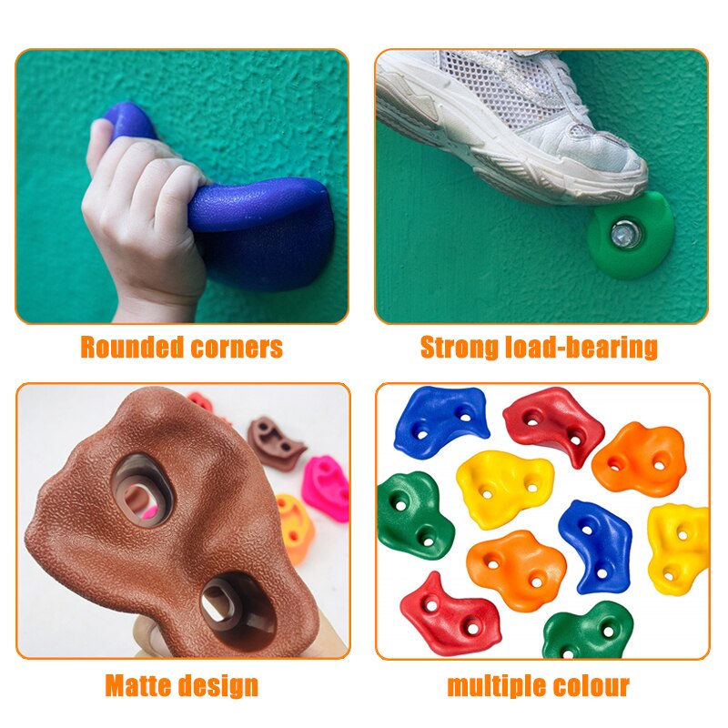 10 Teile/satz freundlicher Kletterwand Hält freundlicher Holz Zauberstab Klettern Steine Spielzeug Art Spielplatz Spiel Hand Füße Halten Griff Bausatz