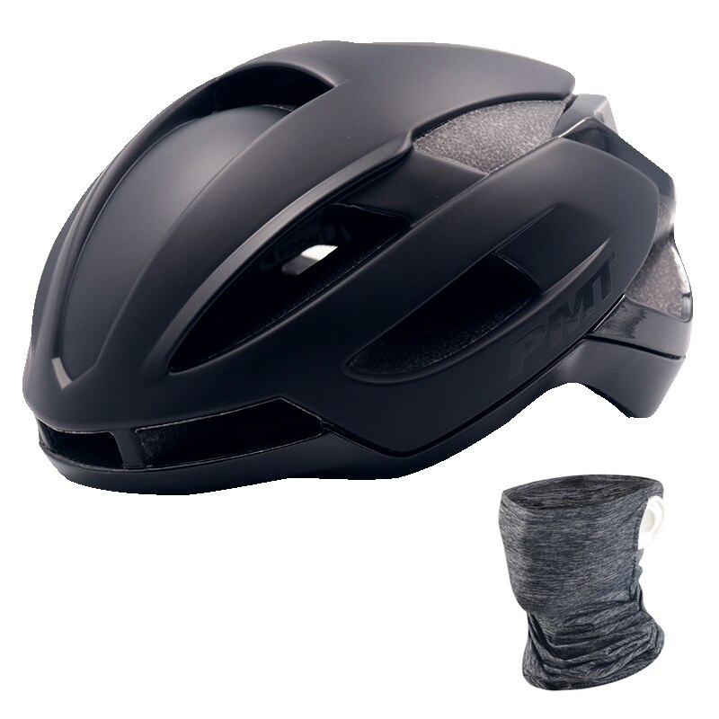 PMT-Cascos para carreras de bicicleta transpirables, casco de seguridad para deportes al aire libre, BMX, para ciclismo de montaña o de carretera, casco para montar: Black / M(54-58CM)